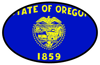 Oregon State Flag Oval Sticker Self Adhesive Vinyl V4 OR - C4817.png