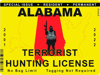 Alabama Terrorist Hunting Permit Sticker Self Adhesive Vinyl License AL - C2821.png