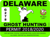 Delaware Ghost Hunting Permit Sticker Self Adhesive Vinyl Paranormal Hunter DE - C1061.png