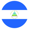 Round Nicaraguan Flag Sticker Self Adhesive Vinyl Nicaragua NIC NI - C2161.png