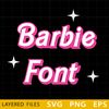 Barbie Layered Alphabet SVG, Barbie Cricut file, Cut files, Barbie digital vector file, Digital download  .png