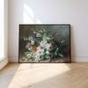Still-life Flowers, Marthe Elisabeth Barbaud-Koch, oil, quality vintage painting. Reproduction of antique pictures, original decorate wall of living room of hom