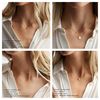 e-Manco Stainless Steel Choker imitated Pearl Necklaces for Women Gold Color Layered Chain Necklace.jpg