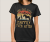 She Lived Happily Ever After Horse Dogs T-Shirt.png