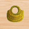 a crochet mini bag keychain