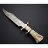 Camel Bone Handle Damascus Steel Bowie Knife Survival Bowie Outdoor Camping Knif (2).jpg