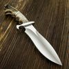 Stag Crown Bowie Knife Fixed Blade Handmade Bowie Knife Survival Outdoor Camping Knife Gift For Him Special Hunting (1).jpg