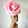 Large flower hat fascinator Kentucky Derby hat, bridal headband.jpg
