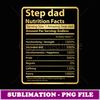 Step dad Nutrition Facts Father's Day Gift for Step dad -