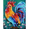 Rooster Painting Chicken Original Art Farm Bird Wall Art Impasto Artwork Oil — копия (2) — копия.jpg