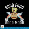 Spongebob Squarepants Good Food Good Mood Text Poster png, digital download .jpg