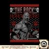 WWE Christmas Ugly Sweater The Rock png, digital download, instant .jpg