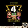 WWE Happy 4th Birthday Wrestler Emojis png, digital download, instant .jpg