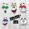M & M Face Bundle Svg, M&M Faces Svg, M&M Logo Svg, Png Dxf Eps File.jpg