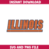 Illinois Fighting Illini Svg, Illinois Fighting Illini logo svg, Illinois Fighting Illini University, NCAA Svg (5).png