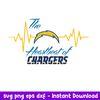 The Heartbeat Of Los Angeles Chargers Svg, Los Angeles Chargers Svg, NFL Svg, Png Dxf Eps Digital File.jpeg