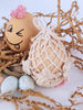 Festive crochet egg decor