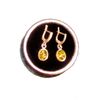 Natural Amber Earrings Dangle Yellow stone earrings cupronickel with silver Gemstone Amber Jewelry for women small classic earrings.jpg
