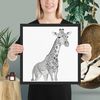 Cute giraffe Framed poster