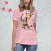 Beautiful giraffe dancing Women's Relaxed T-Shirt