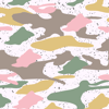 Modern Girly Camo Mix Colored Seamless Pattern Recycled long-sleeve crop top