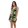 Woodland Camo Green Black Khaki Pattern Sublimation Cut & Sew Dress