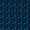 Blue and Black Rose Flowers Seamless Pattern Sports bra