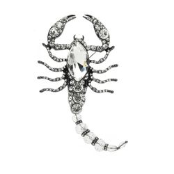 Scorpion brooch, Big size statement insect jewelry, Spider lover gift, Scorpion zodiac sing