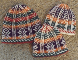 Wool Hat Norwegian Selbu Hand Knit Warm Winter Fair Isle Beanie Unisex Scandinavian Snowflake Pattern Hat Christmas gift