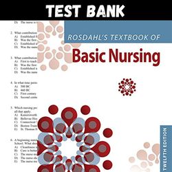 Test Bank For Rosdahl's Basic Nursing Twelfth North American Edition by Caroline Rosdahl | All Chapters | Rosdahls Basic