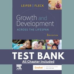 Growth and Development Across the Lifespan 3rd Edition by Eve Leifer Test Bank All Chapters Growth and Development Acros