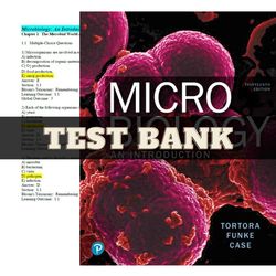 Microbiology An Introduction 13th Edition by Tortora Test Bank All Chapters | Microbiology An Introduction 13th Edition