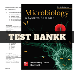 Microbiology A Systems Approach 6th Edition by Marjorie Test Bank All Chapters | Microbiology A Systems Approach 6th Edi