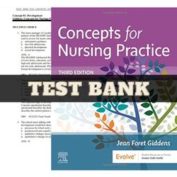 Test Bank For Concepts for Nursing Practice with Access on VitalSource 3rd Edition by Jean Giddens