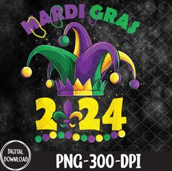 Mardi Gras 2024 Jester PNG, Sublimation Design