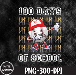 100 Days of School Apparel 100th Day Baseball Teacher, 100 Days of School png, PNG, Sublimation Design