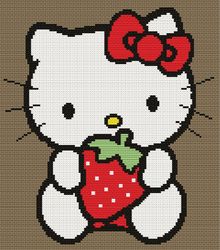 Hello Kitty Cross stitch patterns PDF file. Digital download. Cross stitches design