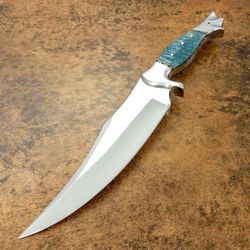 IMPACT CUTLERY RARE CUSTOM HAND MADE D2 TOOL STEEL FULL TANG KNIFE RAZIN HANDLE