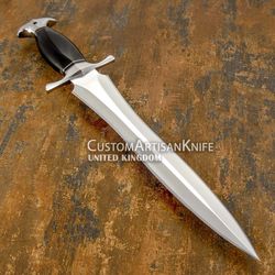 Custom D2 Art dagger knife Bull Horn Handle
