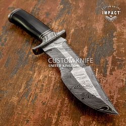 Custom Damascus Bowie knife