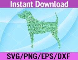 Saint Patrick's Day shamrock dog design  Svg, Eps, Png, Dxf, Digital Download