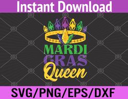 Carnival Celebration Party Costume Queen Mardi Gras  Svg, Eps, Png, Dxf, Digital Download