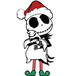 Jack Skellington Christmas Svg, Christmas Svg, Jack Skellington Svg, Merry Christmas Svg For Cricut