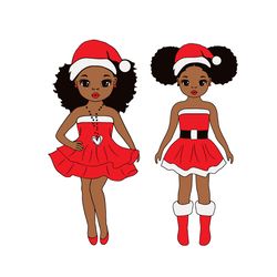 Merry Christmas, Black Girl Christmas svg, Christmas Girl svg, Black Girl svg, Litle Cute Girl svg, instant download