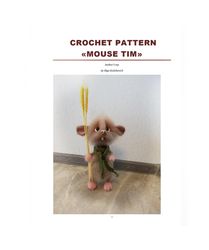 Crochet pattern for Tim the mouse