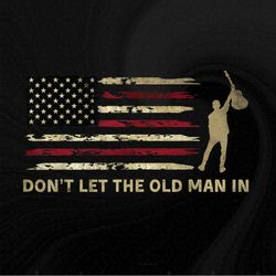 Vintage Don't Let The Old Man In American Flag Guitar Png, Sublimation Designs, Digital Download
