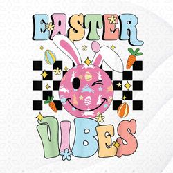 Easter Vibes Smiles Happy Face Bunny Happy Easter Boys Girls Png, Sublimation Designs, Digital Download