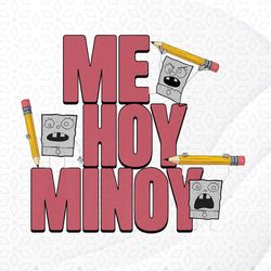 Spongebob Squarepants Doodlebob Me Hoy Minoy Red Text Premium Png, Sublimation Designs Download