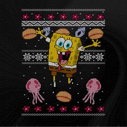 SpongeBob SquarePants Jellyfish Ugly Christmas Png, Sublimation Designs Download