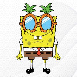 Spongebob Pineapple Sunglasses Long Sleeve Png, Sublimation Designs Download